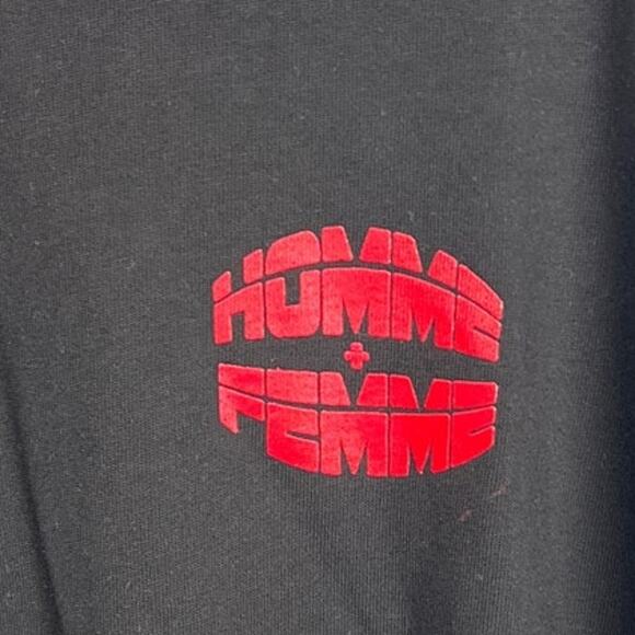 HOMME FEMME Unisex Cotton T-Shirt Black Red SIZE M. NWOT Streetwear - Picture 9 of 9